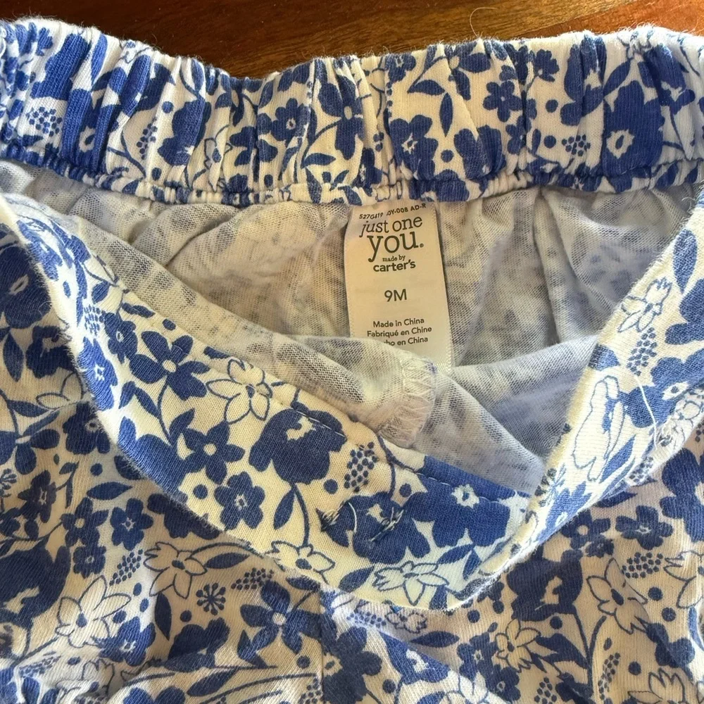 Carter's Blue and White‎ Floral Kids Shorts
